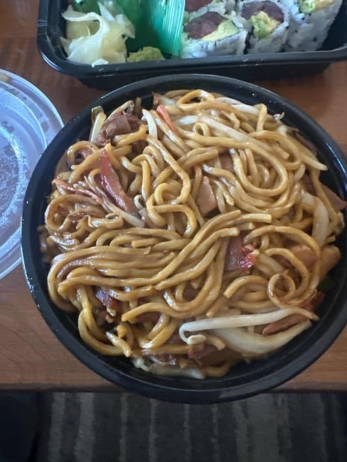 Shredded Pork Lo Mein.