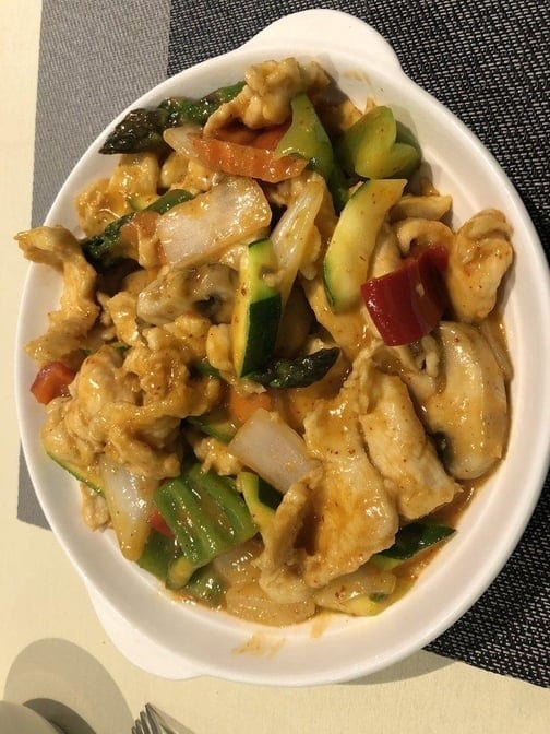Thai Red Curry Chicken.