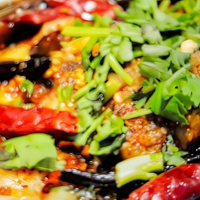 Hot Sauce Style with Assorted Vegetables.