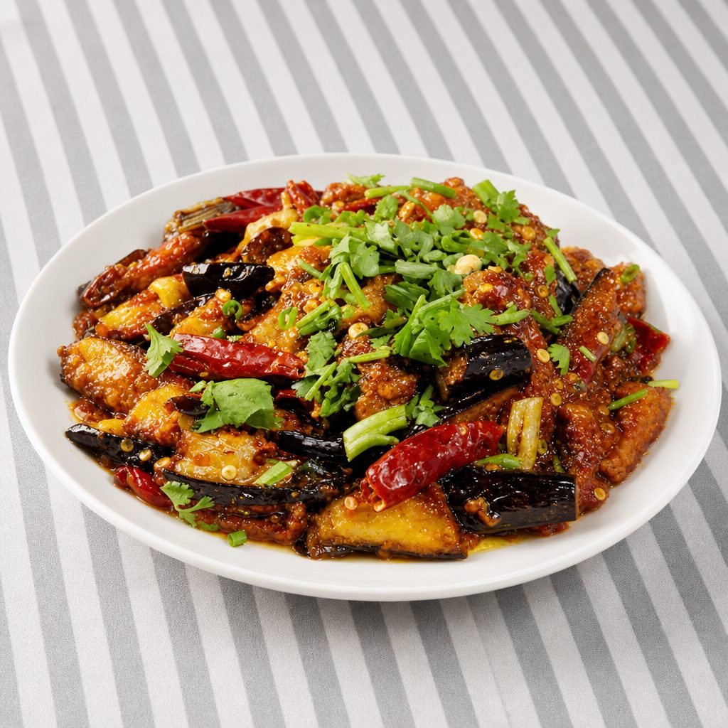 Hot Sauce Style with Assorted Vegetables.