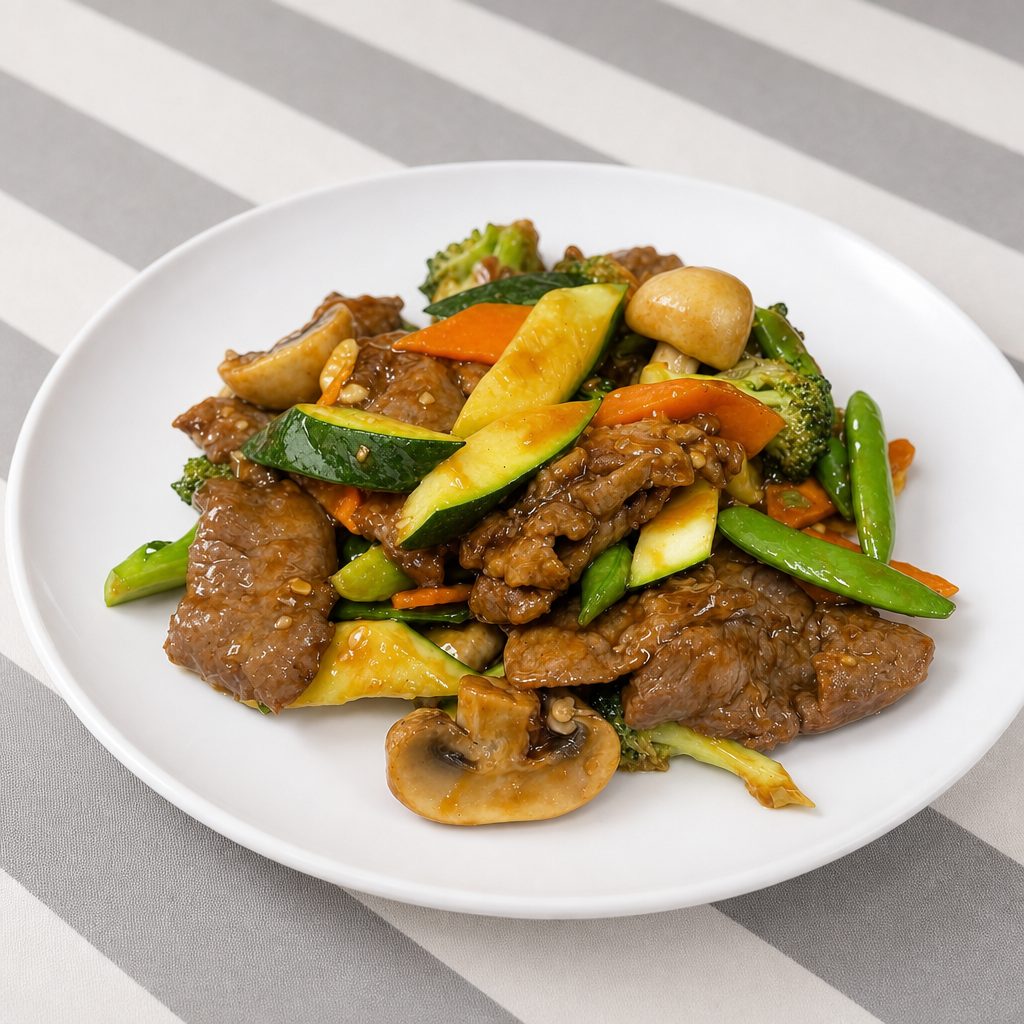 Beef With Mixed Vegetables.