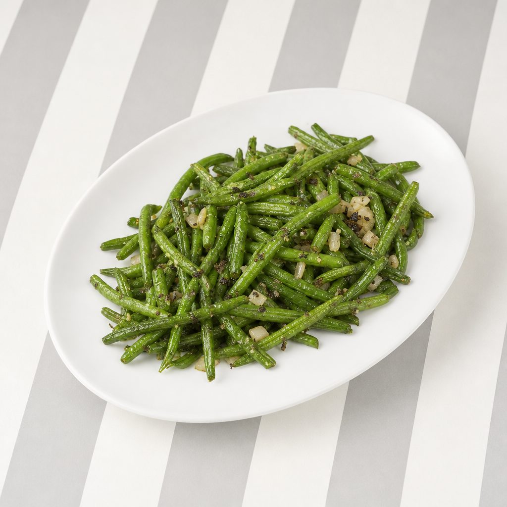 Dry Sauteed String Beans.