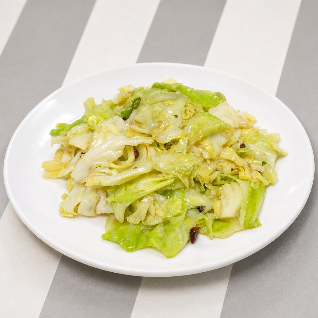Chinese Cabbage W. Dried Peppers (手撕包菜）.