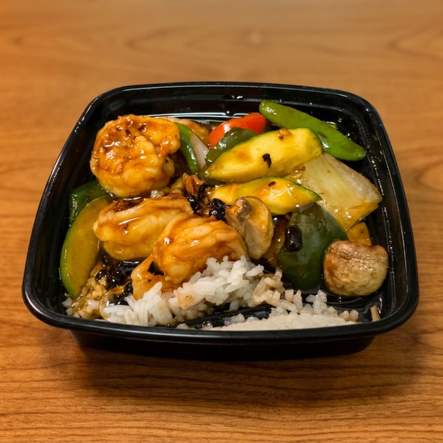 Jumbo Shrimp with Black Bean Sauce.