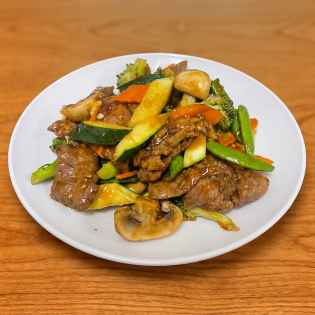Beef With Mixed Vegetables.