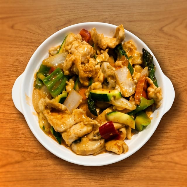 Thai Red Curry Chicken.