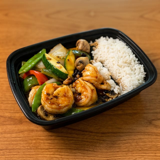 Jumbo Shrimp With Black Bean Sauce.