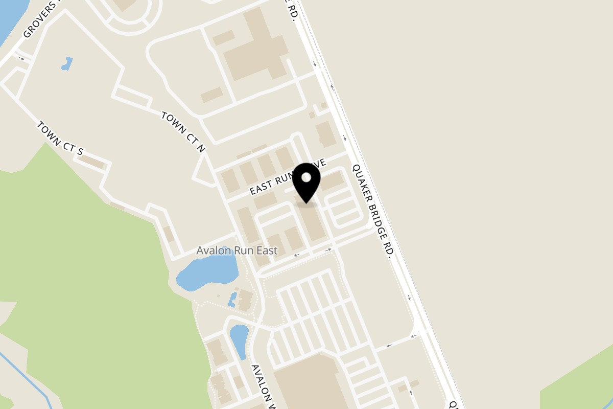 Map showing the location of Modern Fusion on 4110 Quakerbridge Rd in Lawrence Township
